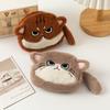 Кавайная кошелек-нулевка Плюшевая кошка Кошелек для монет Плюшевая кукла Мультяшная Мультяшный кот Сумка для монет Кот Плюшевая Мини-кошелек Игрушка Для девочек