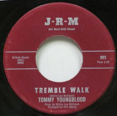 7-дюймовая пластинка TOMMY YOUNGBLOOD - Tremble Walk 003004 J - R - M 1967 США Soul/Funk Б/у