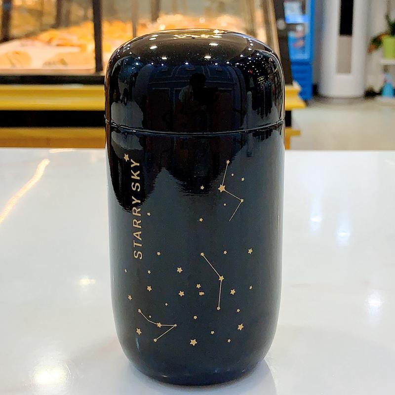 Портативная вакуумная фляга из нержавеющей стали 304 200 мл Термобутылка Термос для кофе Звездное небо Мини карманные чашки На открытом воздухе Герметичная