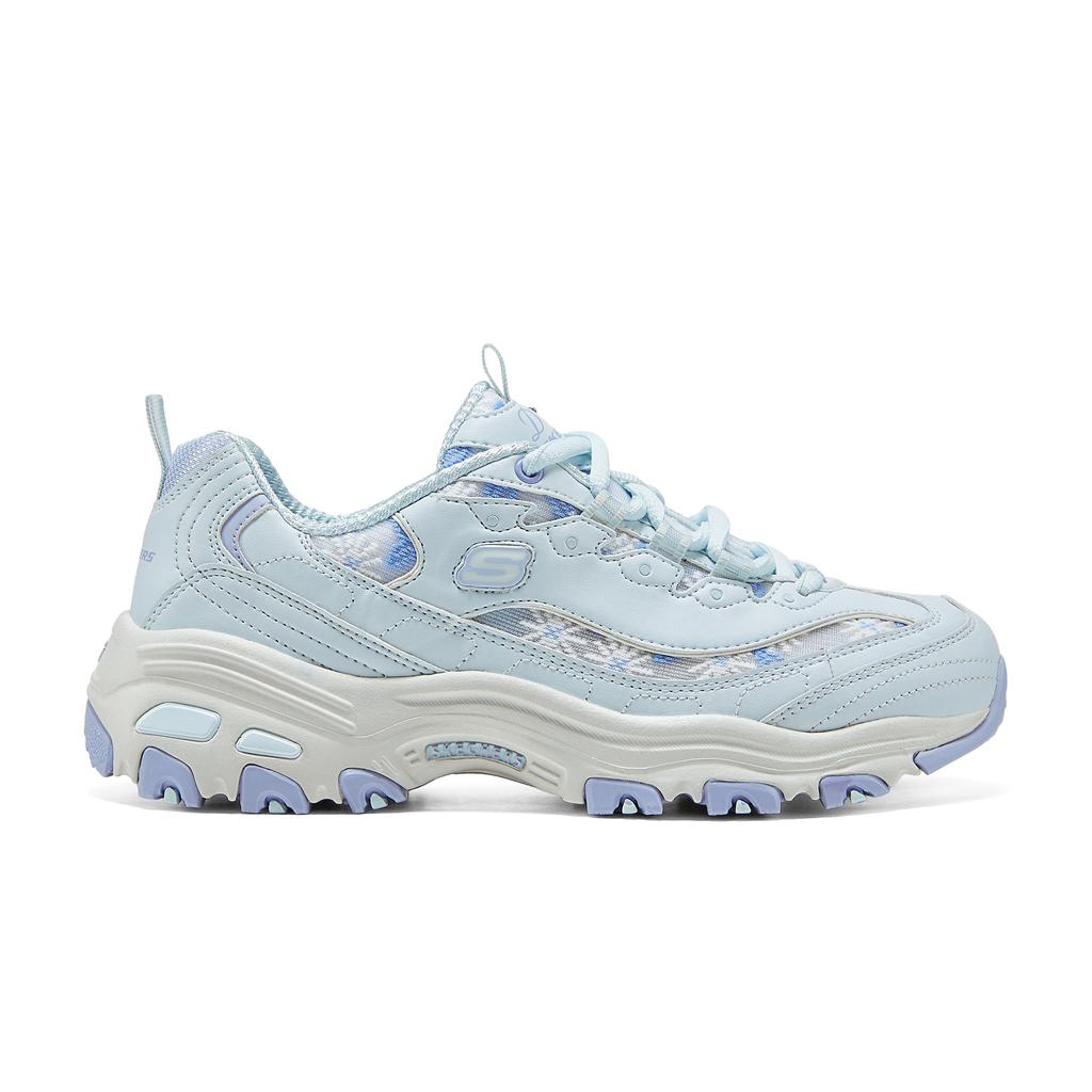 Skechers DLites 1.0 Удобные Универсальные Модные Низкие Папины Кроссовки Женские Кроссовки Светло-голубые 150552-LTBL