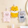 Cute Cartoon Hand Towel Quick Drying Kitchen Cleaning Rag Coral Velvet Cartoon Animal Absorbent Bathroom Hanging Towel Home Supp
