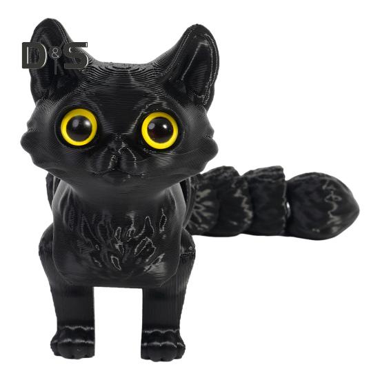 3D-печатная игрушка для кошек с гибкими суставами, шарнирная модель кошки для взрослых, 3D-печатные игрушки для животных, игрушки-фиджет для домашнего офиса, декора класса