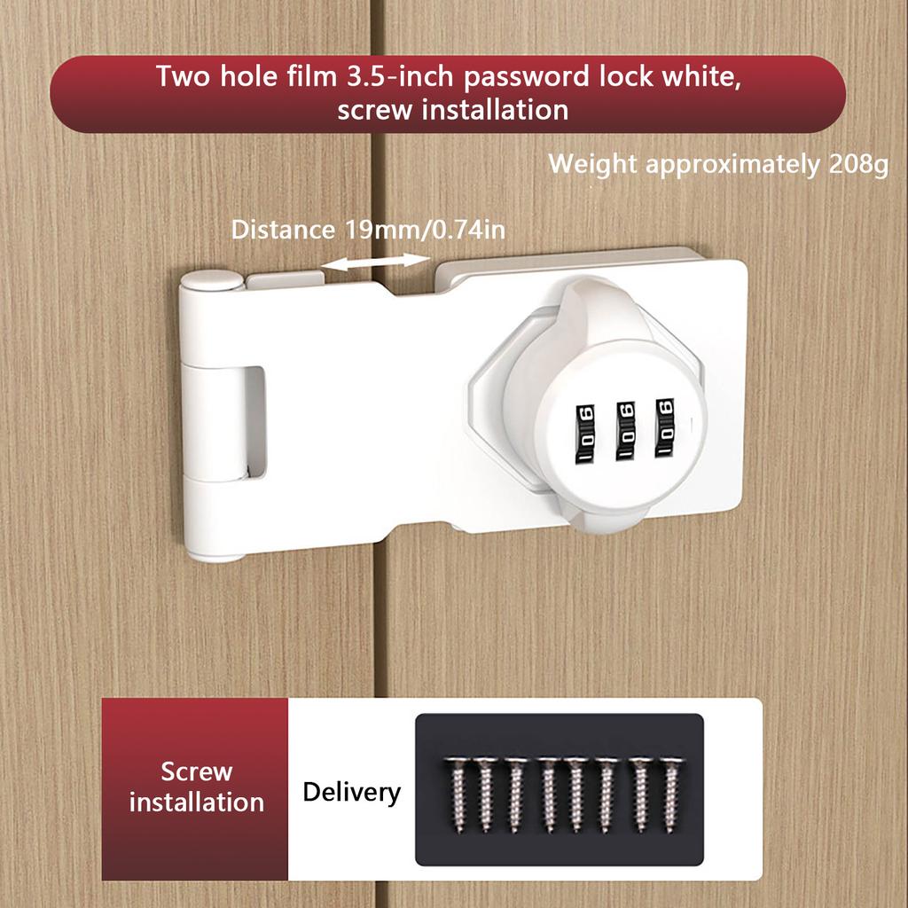 Замок для дверцы шкафа с перфорацией, замок для холодильника, противоугонный замок для ящика, замок для шкафа с двойным открыванием, замок для раздвижной двери картотечного шкафа