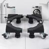 Adjustable Fridge Stand Stable Heightening Bracket Universal Washing Machine Dryer Stand Base with 360-Degree Rotating Wheels