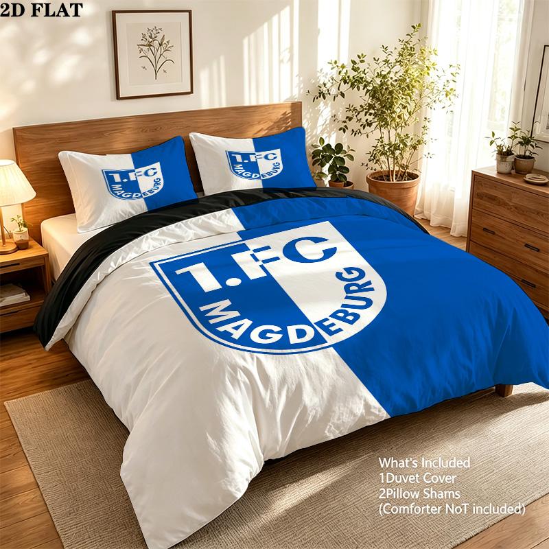 1 Fc Magdeburg Pattern Bedding Quilt Set Quilt Cover Pillowcase Home Birthday Gift(1 * duvet cover + 2 * pillowcase, without core)