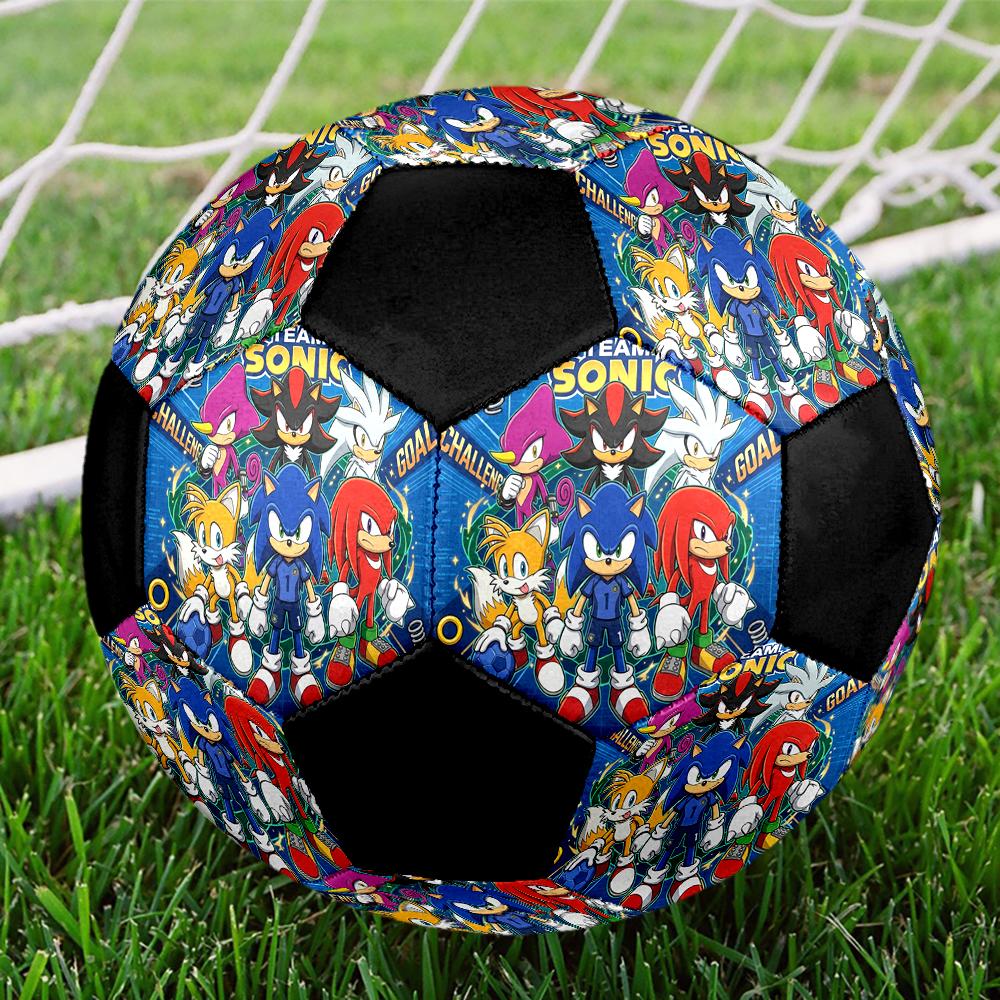 1pc Sonic The Hedgehog Football Soccer Ball Size 5 Indoor Soccer Ball Fashion Colorful Backyard Game -Great For Sports Fans Gift HE95