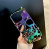 Крутая задняя крышка с лазерным вырезом и черепом для iPhone 11 12 13 14 15 16 Pro Max, противоударный чехол с функцией рассеивания тепла