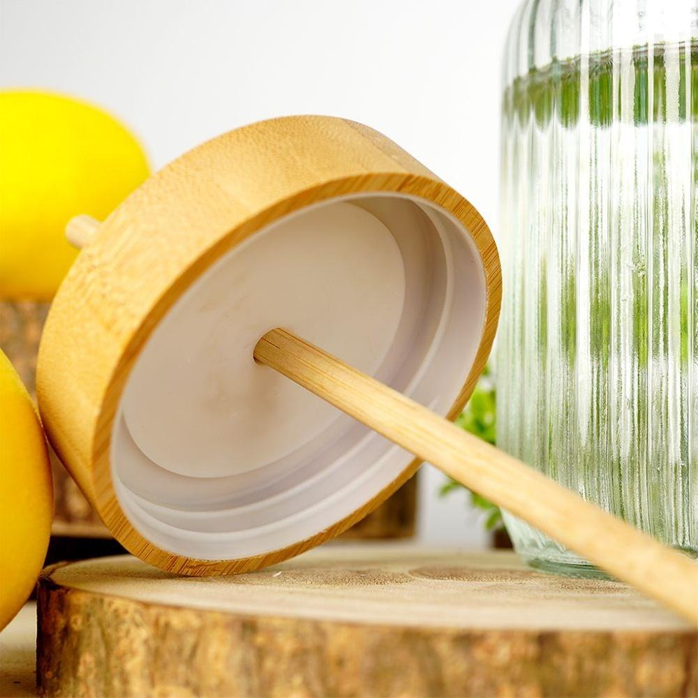 Cup Jar for Drinking Beverages Water Lemonade Juice Drinks with Straw