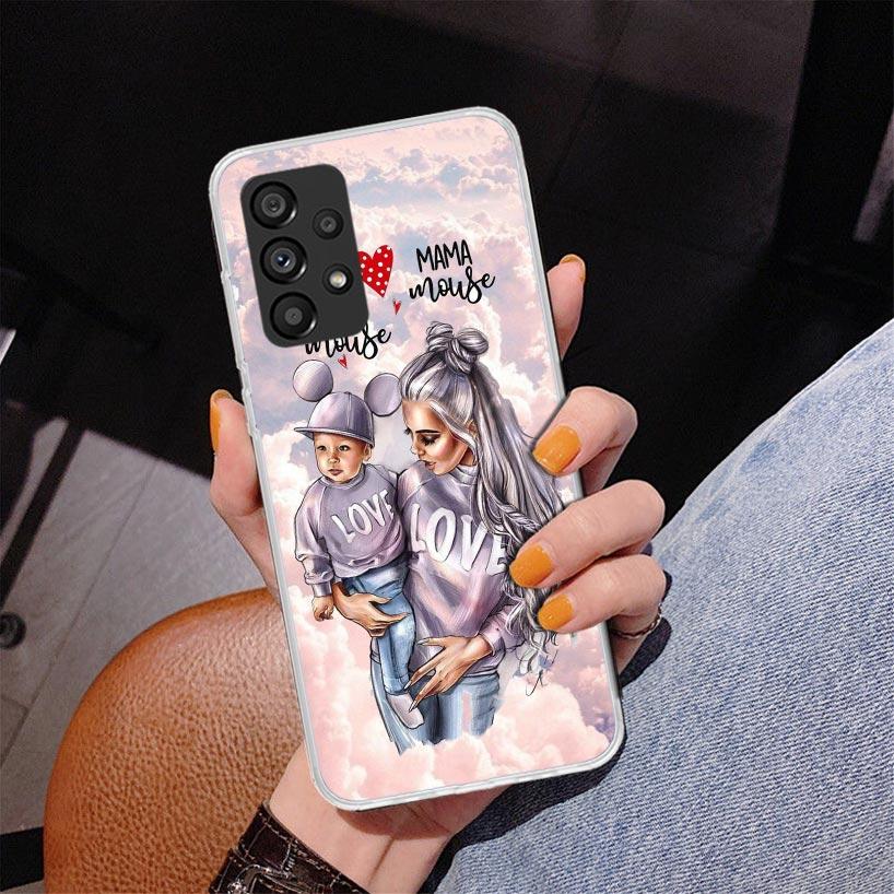 Girl Super Baby Mom Pink Phone Case For Samsung Galaxy A17 A16 A15 A14 A13 A57 A56 A55 A54 A53 A37 A36 A35 A34 A33 A26 A25 A24 A