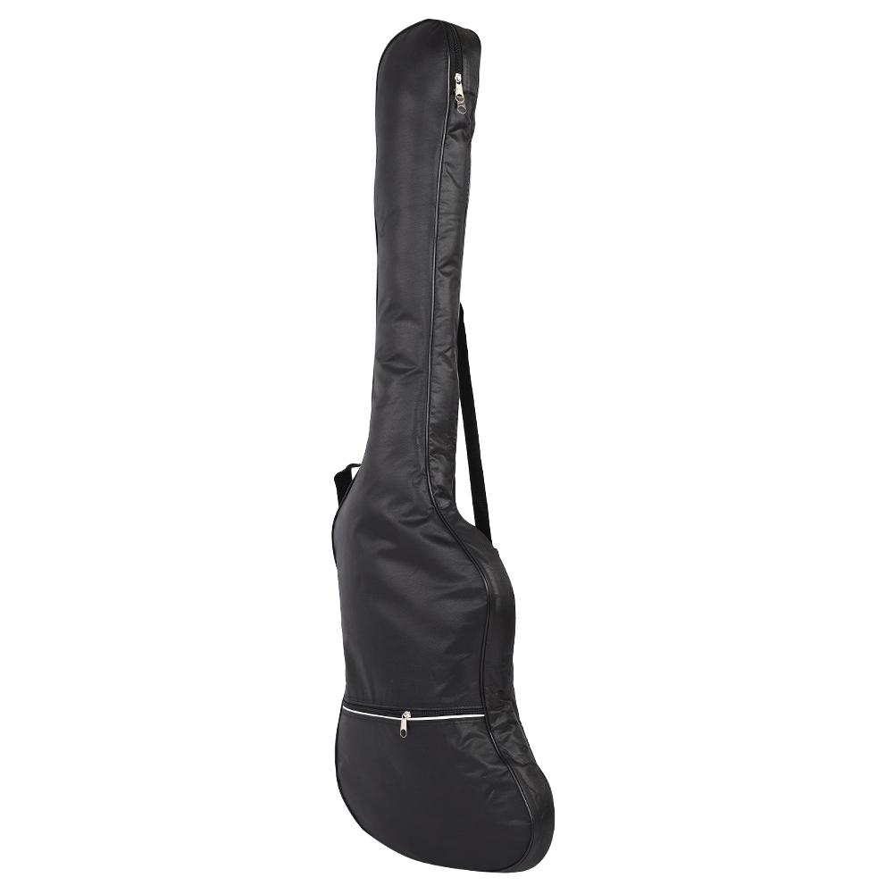 Oxford Cloth Padded Electric Bass Bag Double Straps Waterproof Black