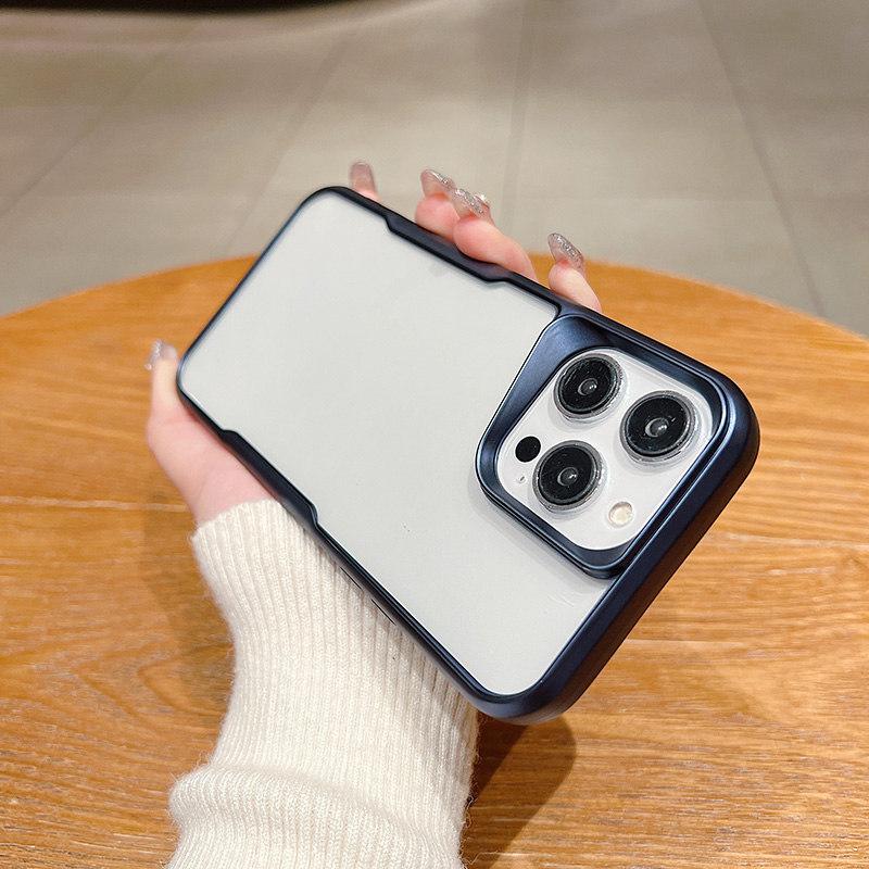 Чехол для телефона из ТПУ с матовой рамкой для iPhone 15 Pro Max 14Plus 13 12 11 Pro XR XS 7 8Plus SE 2020 6s, защитный чехол от падения