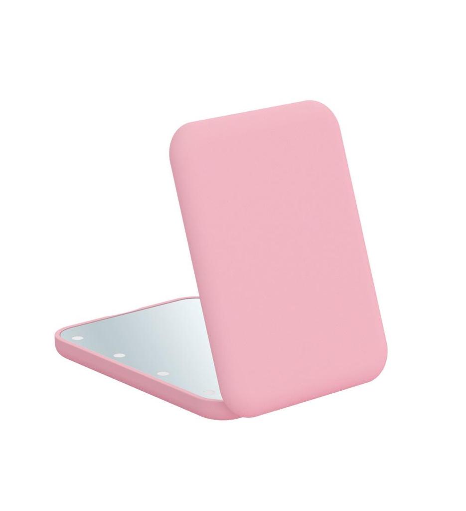 Портативное светодиодное зеркало для макияжа с 2-кратным увеличением - Ручное, складной дизайн