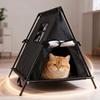 Foldable Insulated Dog House Oxford Feral Cat Shelter Pet Cage Cat Teepee Tent  All-Season Use