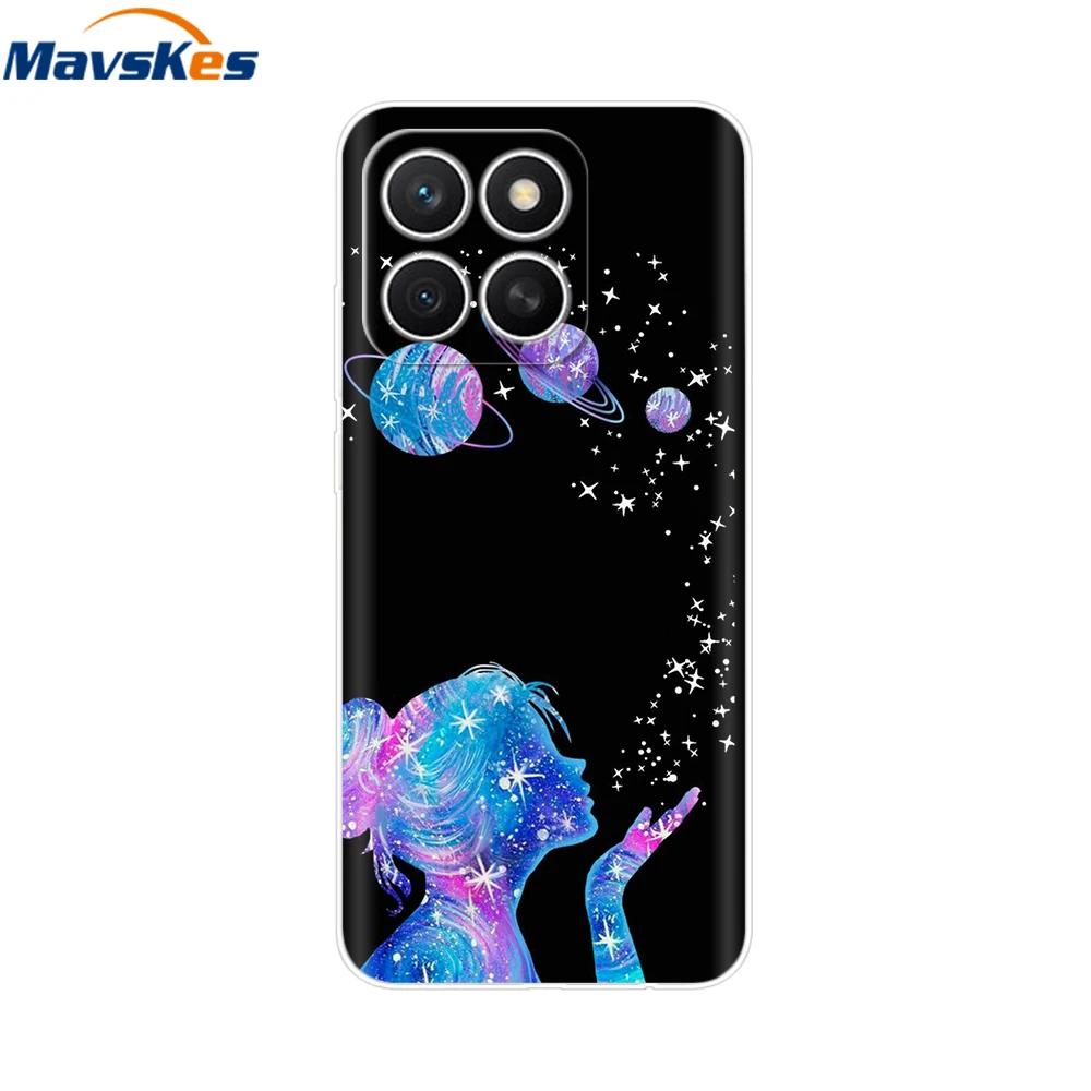 Чехол для Honor X8c HonorX8C 2025 Новая Мода Мультяшная Задняя Крышка Мягкий ТПУ Прозрачные Чехлы для Телефона Для Honor X8c Fundas Сумки Защитные