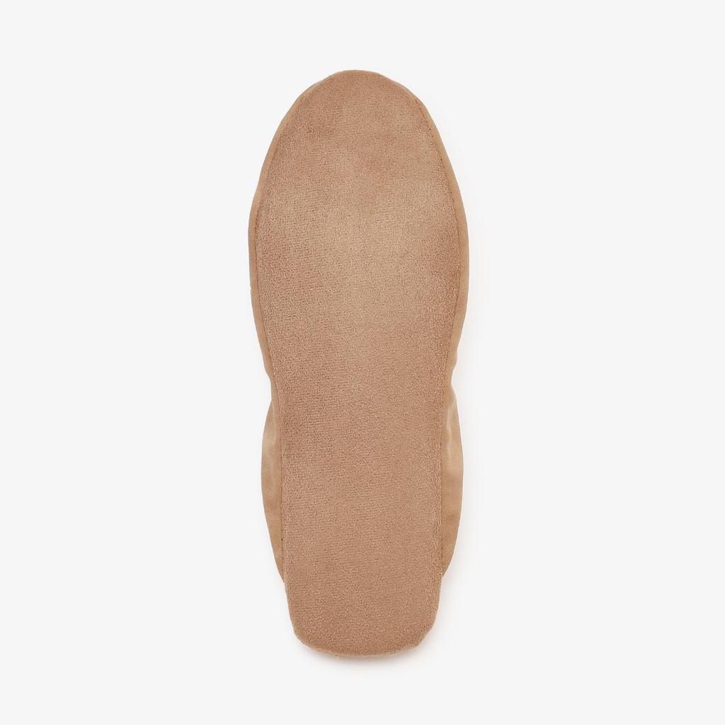 Afternoon Tea Домашняя обувь JE98 Простые бежевые тапочки/домашние туфли из синтетической кожи,