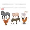 Набор моделей ПВХ домашних животных с миниатюрной домашней птицей и скотом для детской игровой комнаты