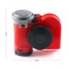 12V 115dB Red Snail Compact Air Horn Air Car Truck Multi-tone & Claxon Horns 450Hz for Cars Vehicles Motorcycle Boat RV