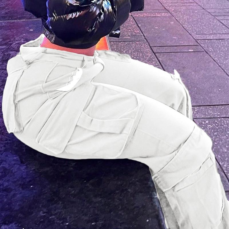 Высокая талия Модный уличный стиль Женские джинсы Повседневные брюки Трендовая рабочая одежда Длинные брюки Удобный крой Джинсовые брюки