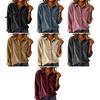 Breathable Texture Fall Apparel Women Vintage Corduroy Shirt Long Sleeve Button Up Jacket Lapel Soft Front Shirt Casual Blouse with Pockets