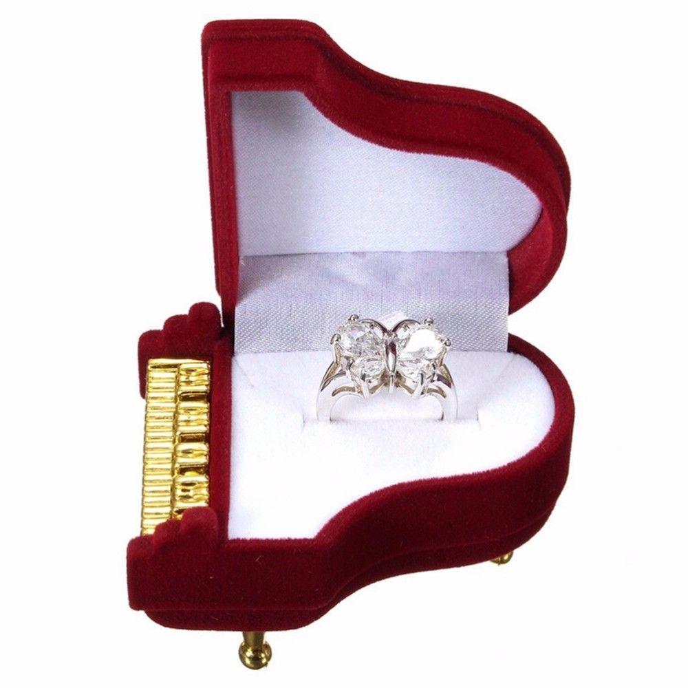 Hot Earring Pendant Wedding Velvet Piano Ring Box Ring Box Gift Case Storage Box