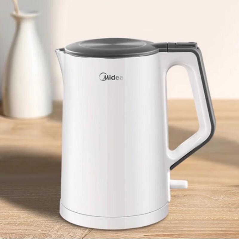 Электрический чайник Midea с двойными стенками, защита от ожогов, китайская вилка (адаптер в комплекте)