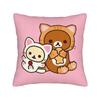 Квадратная наволочка Rilakkuma Клубничный Мультфильм Чехлы для Подушек Новинка Полиэстер Декор Наволочка для Дома 18x18
