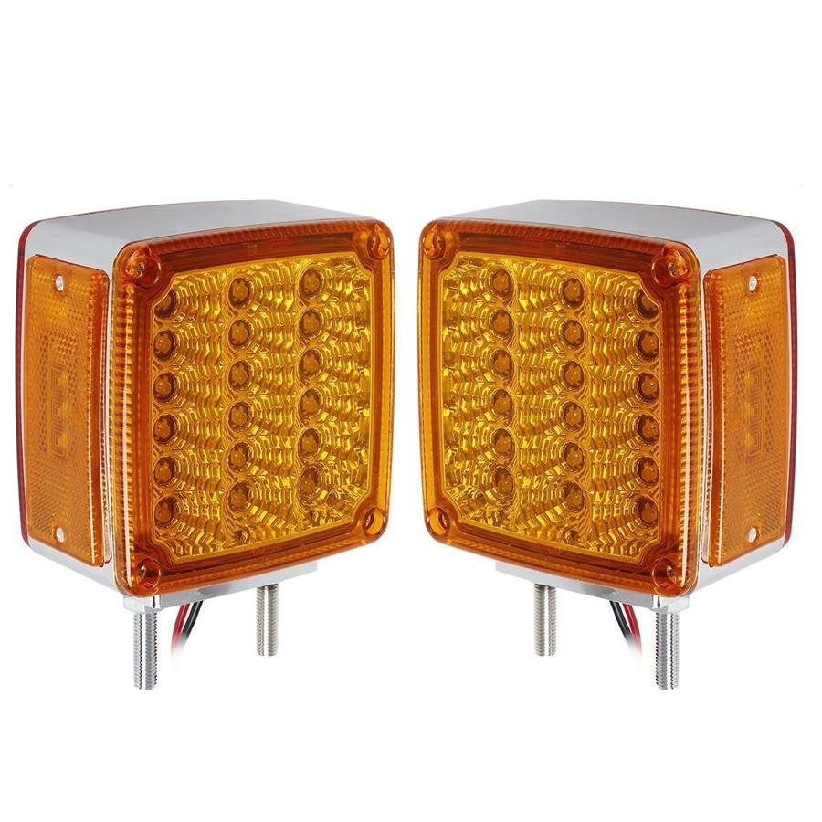 2Pcs 39 LED Tail Brake Light Turn Signal Side Marker Lamp For Truck Trailer Van