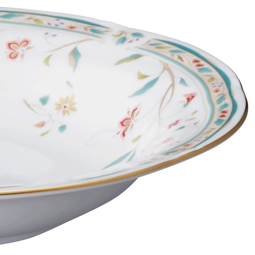 Noritake Deep 710cc Capacity Floral Chintz Bone Plate, 22.5cm Diameter, 4.2cm Height, (Full Capacity), Pattern, China, 4409L/59398A