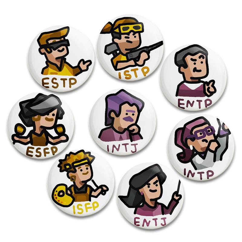 32/44/58 мм 58 мм 16 значков типов личности MBTI значок психологии ручной работы из жести броши нагрудный значок для рюкзака одежда подарочный аксессуар