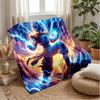 Naruto Printed Flannel Blanket Skin Friendly Warm Decorative Throw for Indoor Couch Bed Daily Use