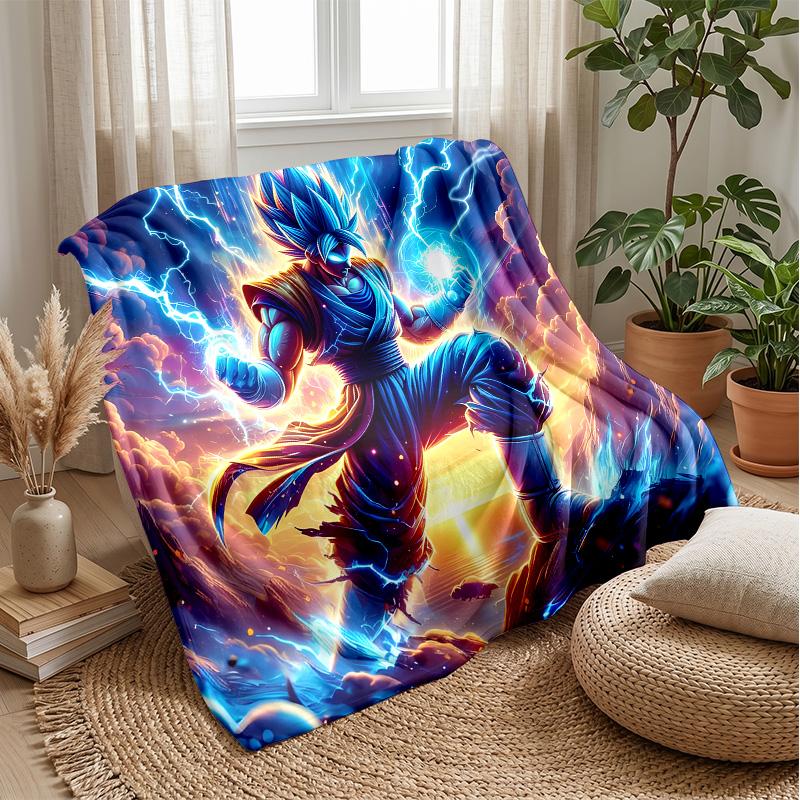 Naruto Printed Flannel Blanket Skin Friendly Warm Decorative Throw for Indoor Couch Bed Daily Use