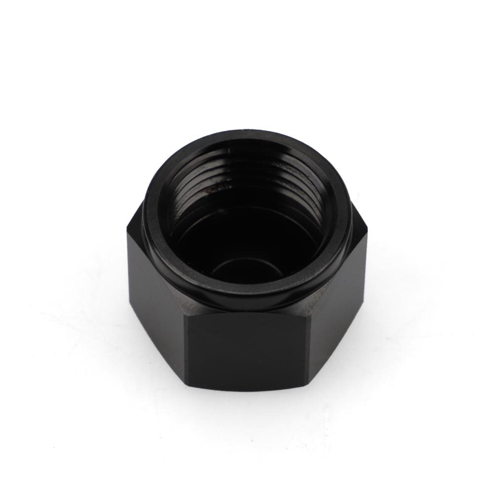 AN6 AN8 AN10 Female Thread Aluminum Pipe External Hex Head Flare fiting TUBE NUT End Cap Plug Fitting Coupler Connector Adapter