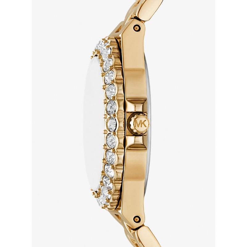 Michael Kors Мини-часы Lennox с паве, золотистый тон, MK7395