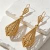 European and American jewelry geometric rhombus hollow collarbone chain versatile high-end pendant design earrings niche jewelry