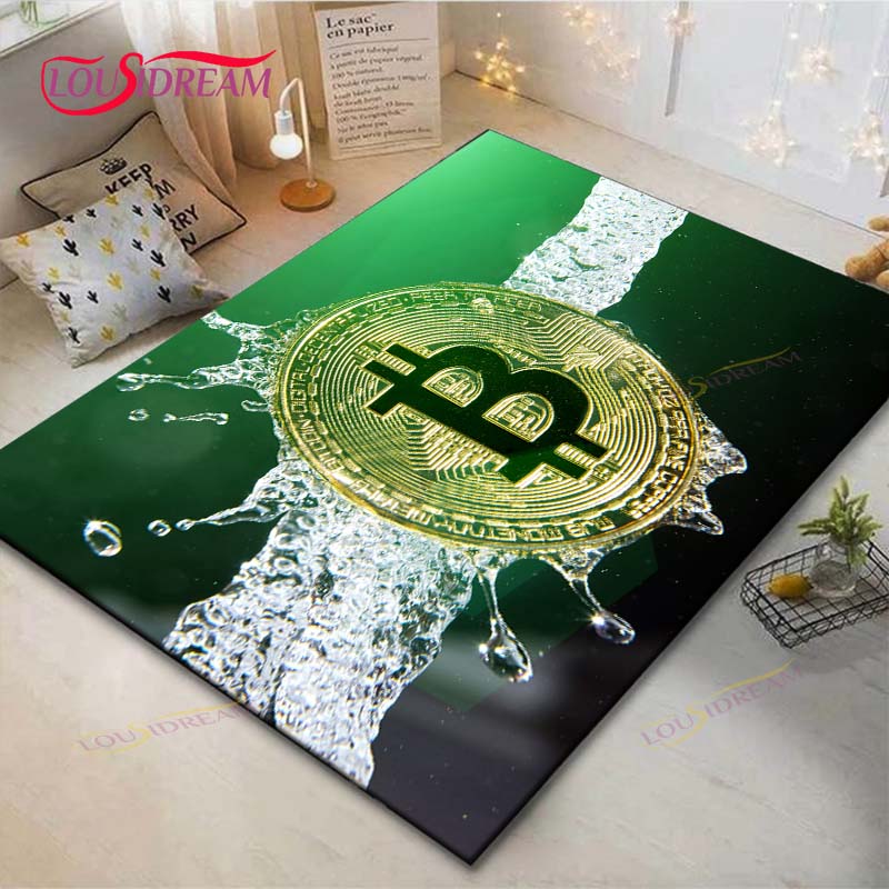 Горячий Изысканный 3D Ковер с Принтом Bitcoin BCT Наружный Ковер Ковер для Зоны Нескользящий Ковер Декор для Спальни Ковер для Комнаты Подарок