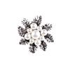 Хрустальная жемчужная 3D брошь-цветок, кольцо двойного назначения, булавка-корсет, долговечный цвет, изысканная гипоаллергенная, подарок для лучшей подруги