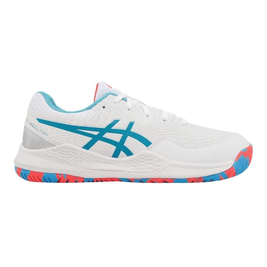Asics Gel Resolution 9 Low top Kids' Training Shoes White Blue Kids' 1044A071-100