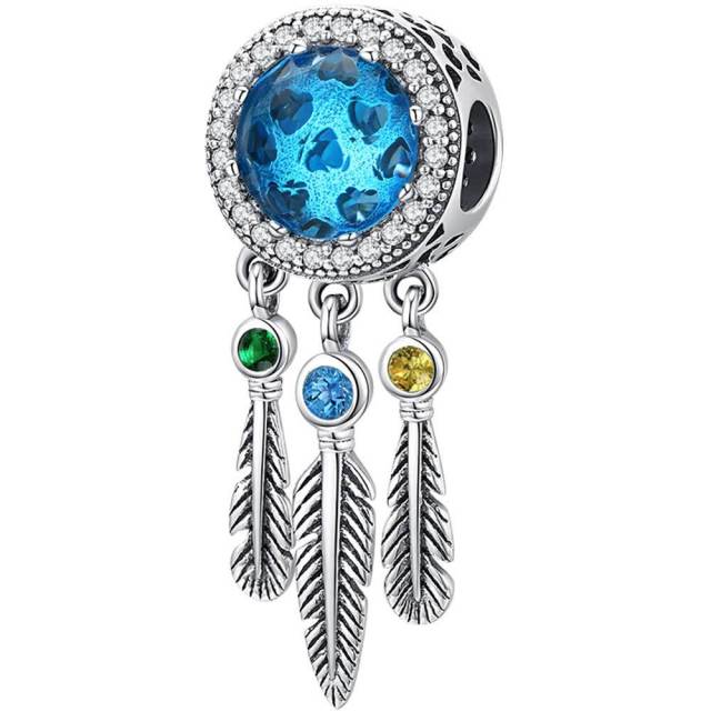 925 Sterling Silver Glass Beads Charms for Jewelry DIY Making Fit Original Bracelets Bangles for Women Gift