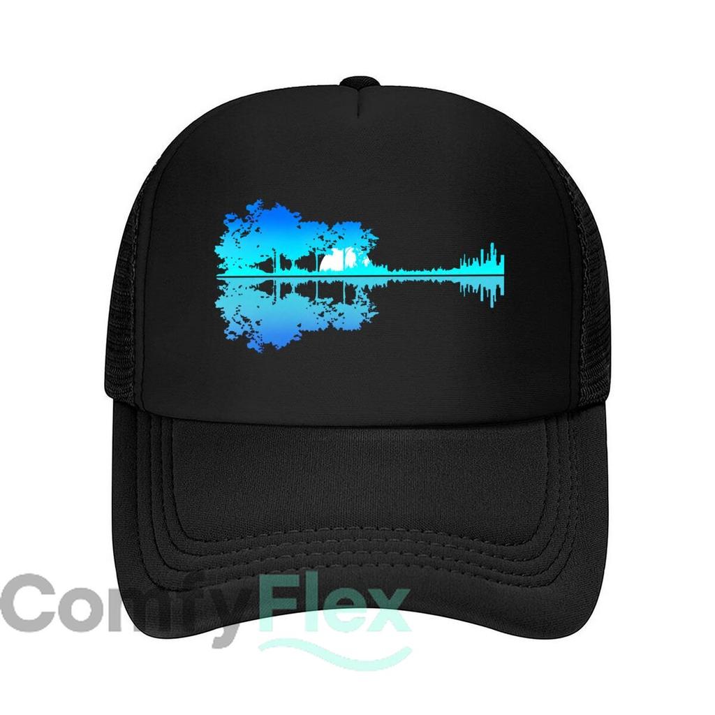 Blue Gradient Tree Mirror Art Home Decor Mesh Baseball Cap Hip Hop