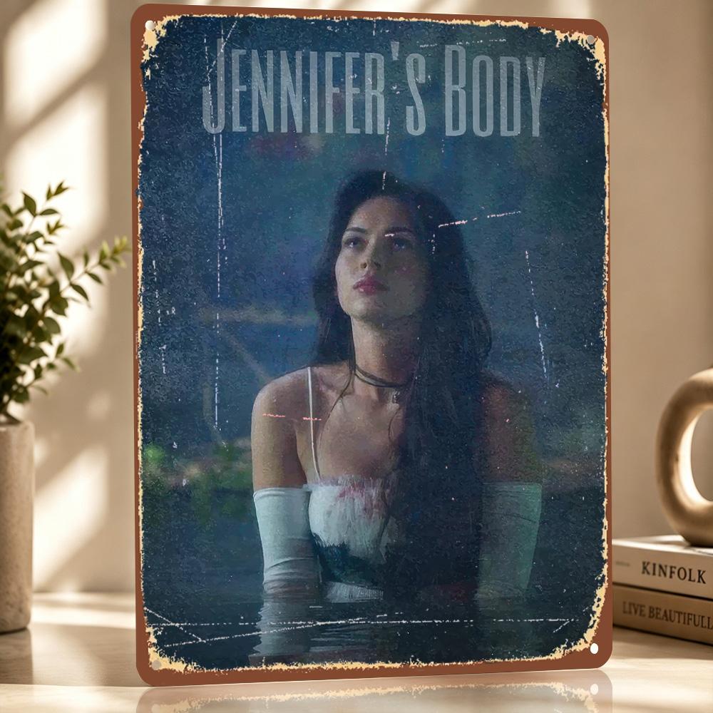 Jennifers Body Movie Personalized D Textured Metal Poster Wall Art Vintage Tin Signs for Decor Living Room Interior Decoration