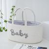 Cotton Rope Storage Basket Portable Cosmetics Storage Durable Baby Nappy Organiser  for Newborn