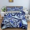 Комплект постельного белья Abstract Duvet Cover Set King Microfiber Blue Psychedelic Bedbling Set 2/3 Pieces Queen Size Warped Space Theme Twin Blanket