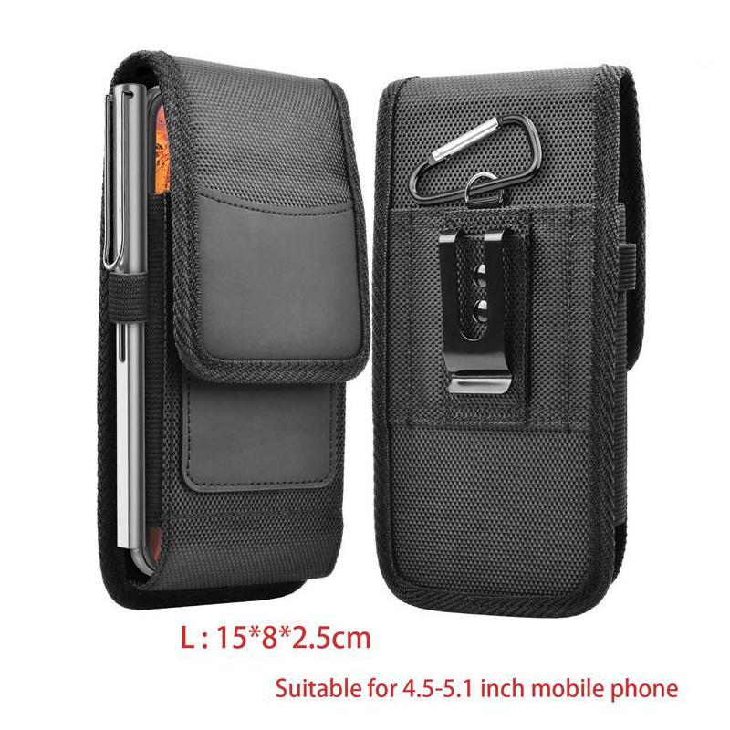Universal Oxford Nylon Phone Bag Belt Clip Pouch Case Waist Bag for 3.5-6.3 Inch Phone