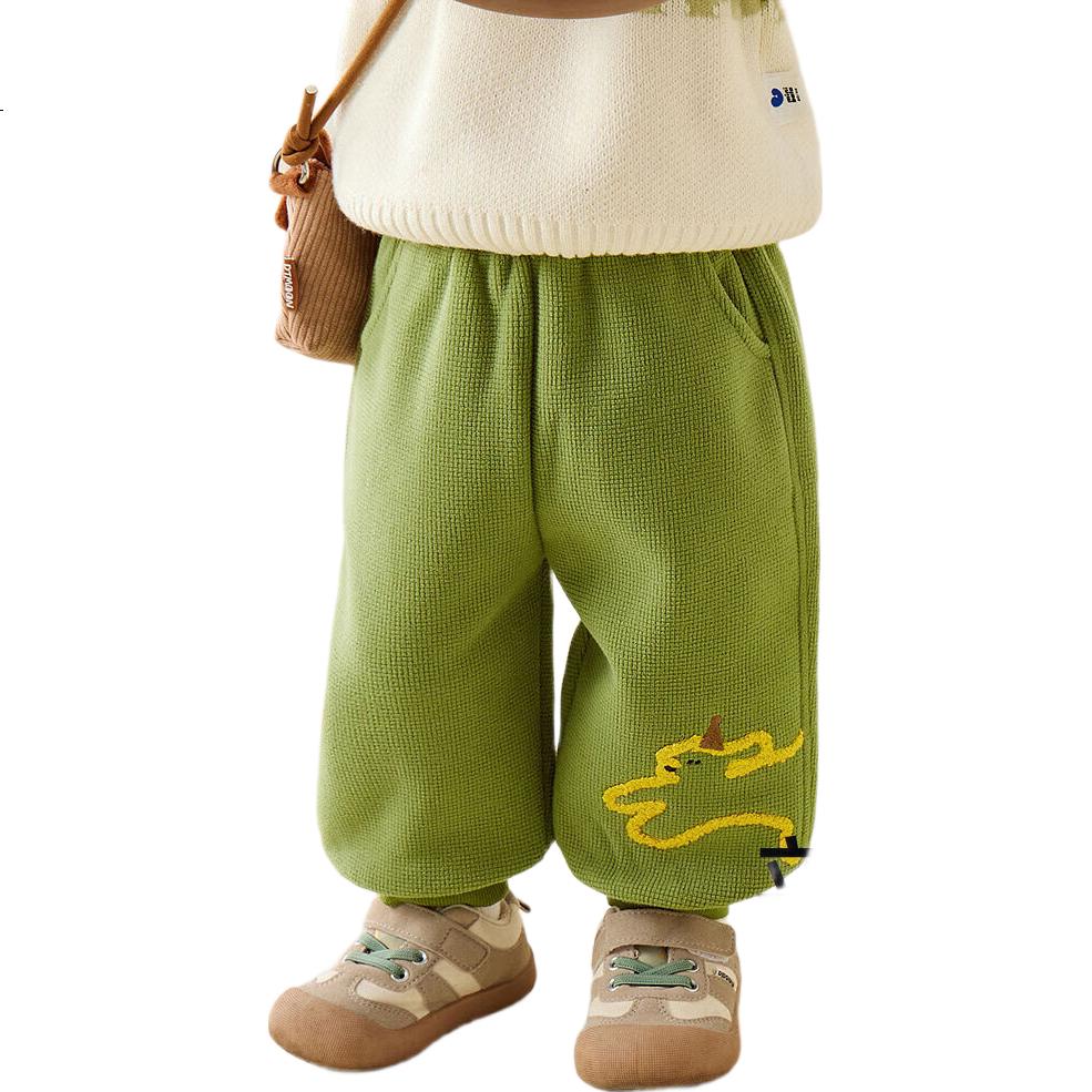 Minibala Unisex Baby Flannel Pants Infant Warmth Pants Spring Baby Fleece Pants 2025 Autumn Winter New Product