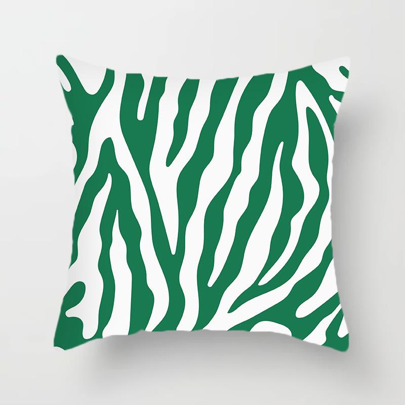 Зеленый наволочка с геометрическим декором для гостиной, офиса, дивана, наволочка, домашний декор, наволочка из персиковой кожи
