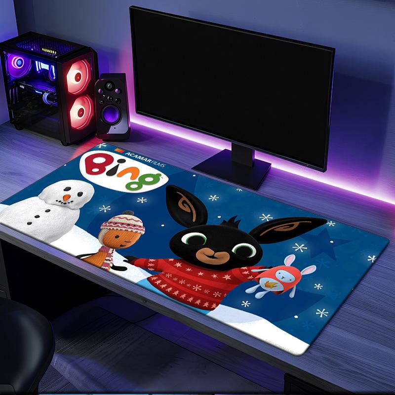 Rainbow Bing Friends Singing Mouse Pad, Rubber Base, Mouse Pad for Gamers and Office Use, Gaming Desk , Easy To Clean Mat Christmas fan gifts