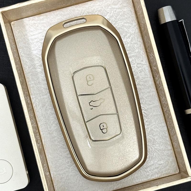 Чехол и цепочка для ключей из алюминиевого сплава для Geely Vision X6, Xingrui, Binyue GS/GL, Boyue, Dihao L, Binrui, Bo