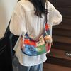Cloth Bag Women's New Large-capacity Bag Casual Contrasting Color Shoulder Messenger Bag Niche Commuter Dumpling Bag