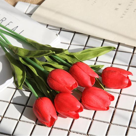 Искусственный тюльпан, реалистичный, многоразовый, красочный, поддельный цветок, свадебная вечеринка, домашний офис, центральный элемент стола, украшение из искусственных цветов