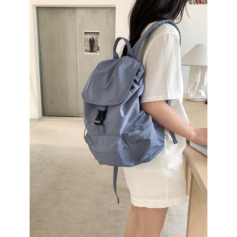 Рюкзак большой вместимости женский для путешествий налегке, повседневный нейлоновый компьютерный рюкзак с откидным клапаном, новый рюкзак для поездок на работу, на плечо